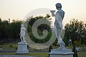 Monuments on the Chynadiyevsky castle or Castle Saint-Miklosh, Located in the village of Chynadievo, Zakarpattya region, Ukraine