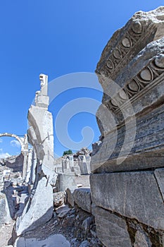 Monuments of Ephesus old greek city in turkey