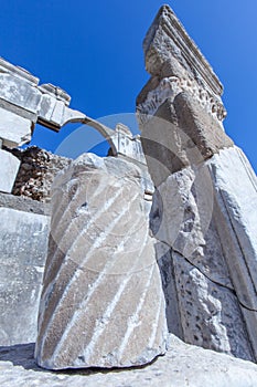 Monuments of Ephesus old greek city in turkey