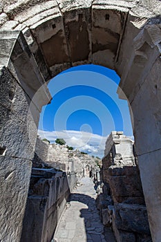 Monuments of Ephesus old greek city in turkey