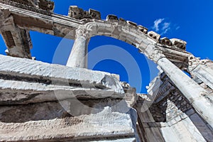 Monuments of Ephesus old greek city in turkey