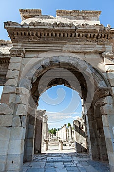 Monuments of Ephesus old greek city in turkey