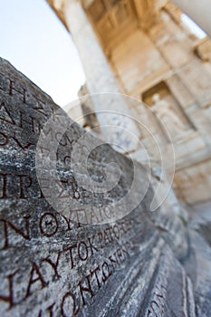 Monuments of Ephesus old greek city in turkey