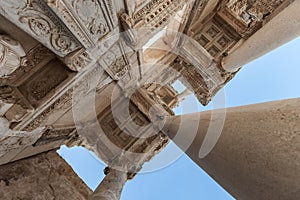 Monuments of Ephesus old greek city in turkey