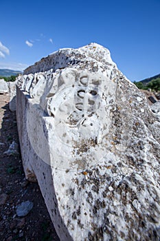 Monuments of Ephesus old greek city in turkey