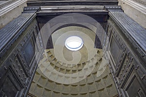 Monuments in Rome, Italy. Entrance of the famous pantheon