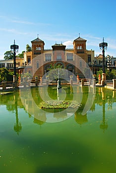 Monuments of Seville in Park Maria Luisa