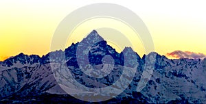 Monviso, panorama from Torino