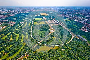 Monza race circut aerial view near Milan photo