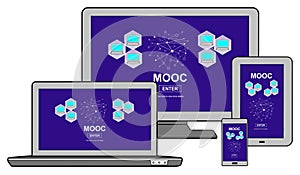 Mooc concept on different devices