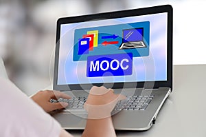 Mooc concept on a laptop