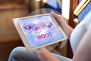 Mooc concept on a tablet