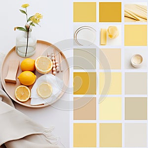 mood board fresh citrus, clean and light