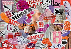 Mood board of pieces magazines for girls