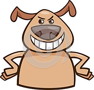 Mood cruel dog cartoon illustration