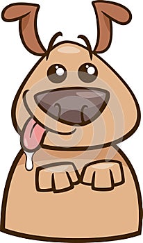 Mood hungry dog cartoon illustration