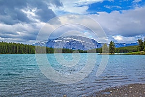 Moody Clouds Over The Beautiful Two Jack Lake