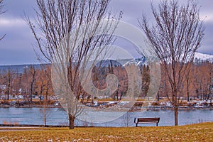 Moody Clouds Over A Calgary Park