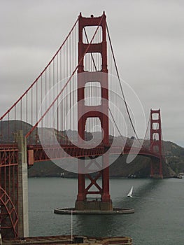 Moody Golden Gate Bridge on Overcast Day