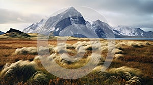 Moody Landscape: Spiky Mounds In A Field Of Tall Grass