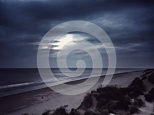 Moody Nightwander At Formby Beach
