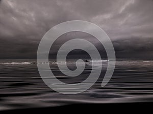 Moody Overcast Beach