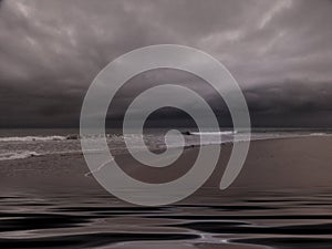 Moody Overcast Beach