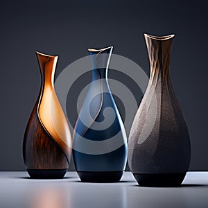 Moody Photorealistic Renderings Of Three Vases In Cinema4d