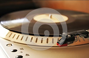 Moody shot of turntable