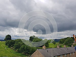 Moody skies over chatsworth estate