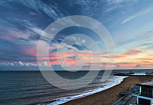 A moody sky over Ramsgate Main Sands