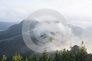 moody sunrise in austrias lower alps