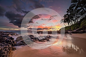 Moody Sunset At Secret Cove Maui photo