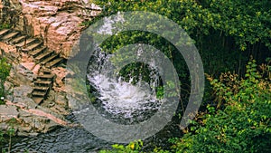 Moody waterfalls during monsoon in andhra pradesh