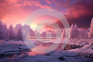 Moody winter sunrises and sunsets painting the