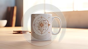 Moola Nakshatra symbol printed on white coffee mug photo