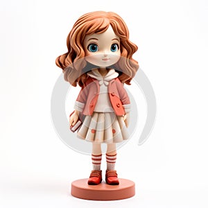 Moombahton Doll Figurine: Artgerm Style Schoolgirl Lifestyle Illustration