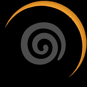 Approching totality of the solar eclipse