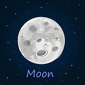 The Moon is an astronomical body that orbits planet Earth and is Earth`s only permanent natural satellite. It is the fifth-largest