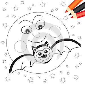 Moon and bat