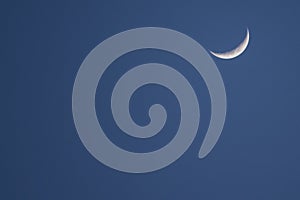 Moon at the beginning of the month at night