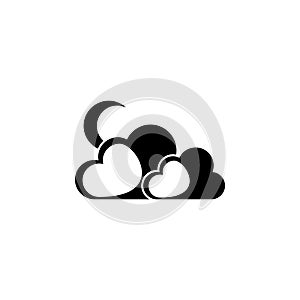 the moon behind the clouds icon. Element of weather elements illustration. Premium quality graphic design icon. Signs and symbols