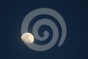 The moon on the blue sky in thailand