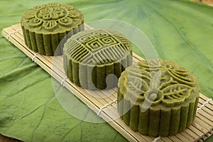 Moon cake traditional cake of Vietnamese - Chinese mid autumn festival food