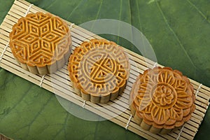 Moon cake traditional cake of Vietnamese - Chinese mid autumn festival food