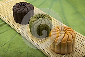 Moon cake traditional cake of Vietnamese - Chinese mid autumn festival food