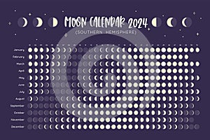 2024 Moon Calendar Southern Hemisphere photo