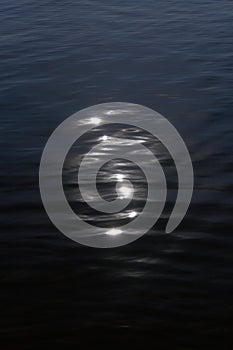 Moon catchlights on water photo