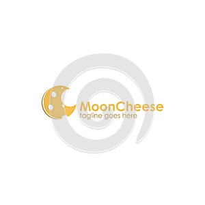 Moon Cheese logo design template