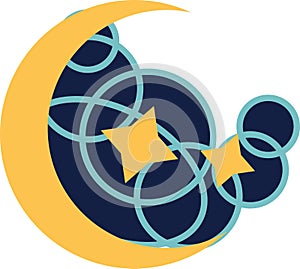 Moon, Cloud and Stars Logo